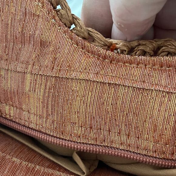 Cappelli Straworld Inc Elegant Crochet Tote with Beaded Handle NWOT - Picture 11 of 12